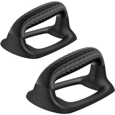 Imagem de SELEWARE Barras push-up suportes de flexão barras de apoio de mão cabo de borracha macia fornecem aderência confortável ajuste para treinamento de força de chão de calistenia, suporte de construção estável e resistente 226 kg preto B