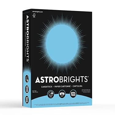 Imagem de Cartolina colorida Astrobrights®, 21 cm x 28 cm, certificado FSC®, 30% reciclado, 29,5 kg, azul lunar, pacote com 250