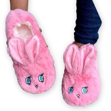 Imagem de Pantufa Sapato Feminina Antiderrapante Conforto Inverno (Rosa Escuro, BR, Criança de 9 a 12 anos, Faixa Numérico, M, 24, 27)