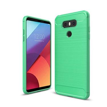 Imagem de Capa para LG G6 Plus, capa de material de fibra de carbono, macia, antiderrapante macia, anti-impressões digitais, capa totalmente protetora para LG G6 Plus