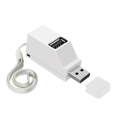 Imagem de 3 In 1 USB 3.0 HUB Adapter Extender M1ni Splitter Box 3Ports Fit Compatible Laptp Macbok Mobile Ph/n-e High Speed U Disk Reader (Color : USB 2.0 White)