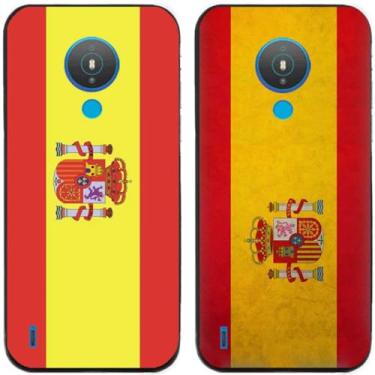 Imagem de 2 peças retrô bandeira da Espanha impressa TPU gel silicone capa de telefone traseira para Nokia (Nokia 1.4)