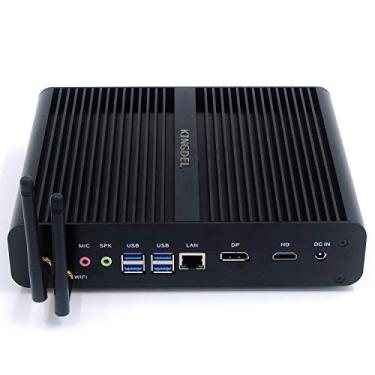 Imagem de KINGDEL NC860 Mini PC sem ventoinha, computador desktop fino, i7-8550U 8ª geração 4 núcleos CPU, 16GB DDR4 RAM, 256GB SSD, 4K 4096x2304, porta HD, DP, WiFi, capa de metal, W-11 Pro