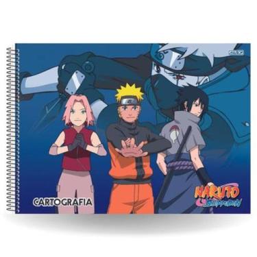 Imagem de Caderno De Desenho Naruto Shippuden Animes 60 Folhas Capa Dura Espiral