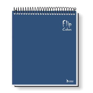 Imagem de Caderno Flip Universitário 1X1 80 Fls C.D. Tamoio - Colors Azul