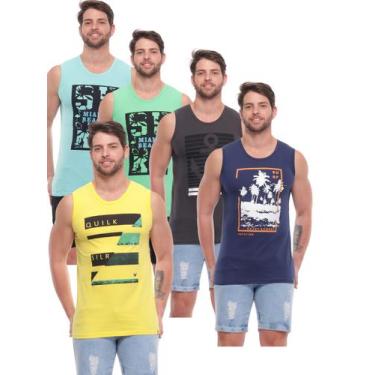 Imagem de Kit 4 Camiseta Regata Masculina Surf Moda Praia Neymar  - Liz Modas