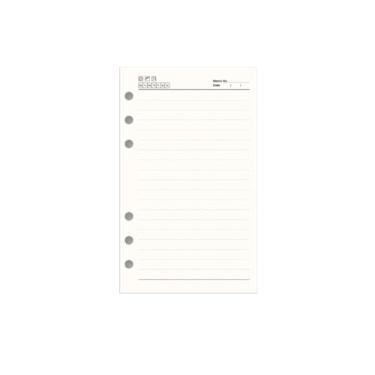 Imagem de Caderno de substituição de folhas soltas, páginas internas porosas, páginas internas, páginas internas, A6 (6 furos 80 g de papel)