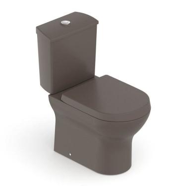 Imagem de Kit 2 Vaso Sanitário com Caixa Acoplada e Assento Soft Close Nexo Roca Café Fosco