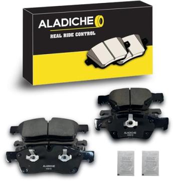 Imagem de ALADICHE Pastilhas de Freio de Disco de Cerâmica Dianteiras e Traseiras Atualizadas, Compatíveis com Dodge Durango 2011-2018 e Jeep Grand Cherokee 2011-2019