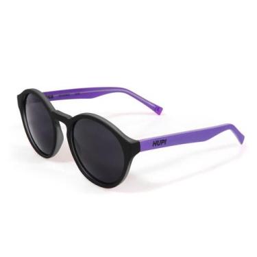 Imagem de Óculos HUPI Kona Preto/roxo - Lente Roxo Espelhado, Preto