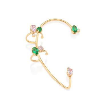 Imagem de Brinco banhado ouro 3x 24k 18k e 22k femininos ear cuff e wrap craveja