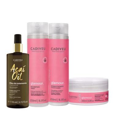 Imagem de Kit Cadiveu Profissional Essentials Glamour Shampoo Condicionador Másc