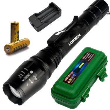 Imagem de Lanterna LED CREE XML T6 Tática Lorben 2.140.000 Lúmens 788.000W Zoom 