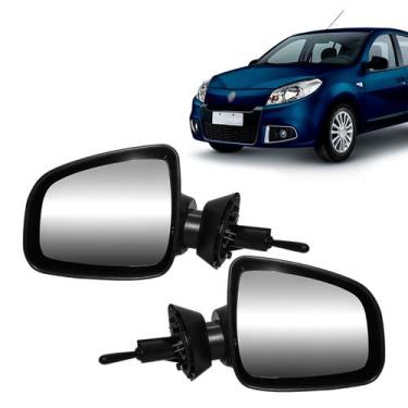 Imagem de Par Retrovisor Logan Sandero 2009 2010 2011 2012 2013 Manual - Retrove