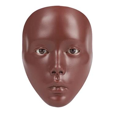 Imagem de Bueuo Maquiagem facial para prática de maquiagem, silicone reutilizável 5D, quadro de manequim, com pincéis de maquiagem, conjunto de esponja e kit de sombra, para artistas emergentes, presente para