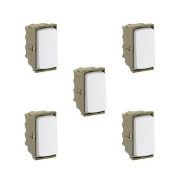 Imagem de Kit 5 Modulo Interruptor Paralelo Branco Zeffia Pial 680151 - Pial Leg