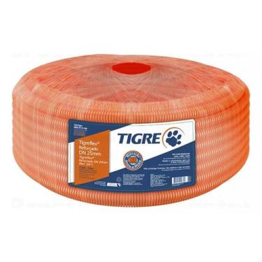 Imagem de Eletroduto Corrugado 3/4'' 50Mts Antichamas Laranja Tigre - TIRRE
