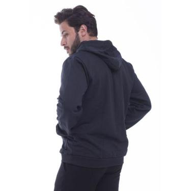 Imagem de Moletom bolso canguru capuz unissex 2 cabos algodao macio promoação - 