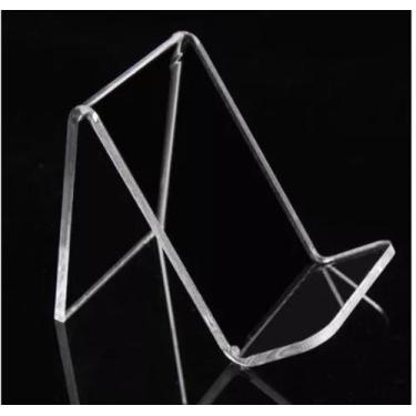 Imagem de Porta Celular 15x15cm Display Expositor Suporte Acrílico 5pc - AGV Cri