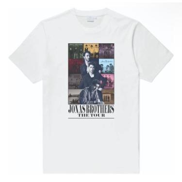 Imagem de Camiseta Jonas Brothers Camisa Unissex Algodão Tour - SEMPRENALUTA, Br