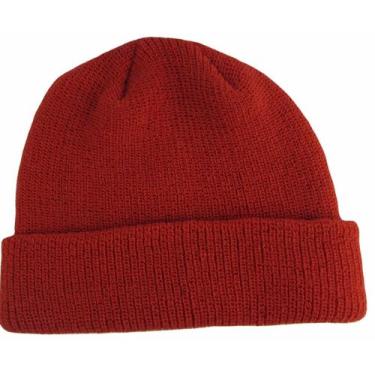 Imagem de Gorro Touca Lenhador Marinheiro Canelada Adulto Unissex Laranja Escura