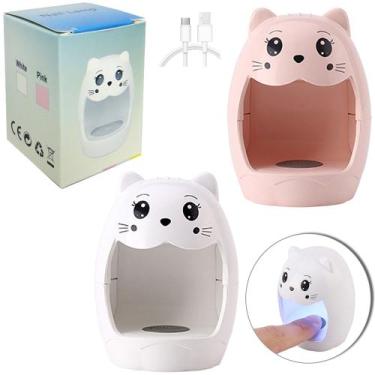Imagem de Mini gatinha cabine secador de unhas portatil 3 leds 6w + temporizador
