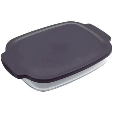 Imagem de Assadeira Alta De Vidro Retangular Com Tampa 2,7L MOR - 07858