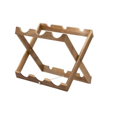 Imagem de Oikos - Suporte Dobrável de Madeira Acácia Adega e Porta Vinhos