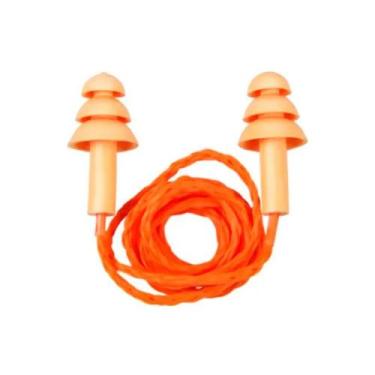 Imagem de Protetor Auricular Silicone Laranja 15dB EPI - 10 Unidades - Protect Q