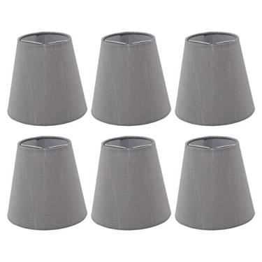 Imagem de Abajur de Ferro e Tecido, Abajur Pequeno Avançado Clássico para Abajur de Mesa Luz Suave, Sem Ardor Ao Ligar à Noite