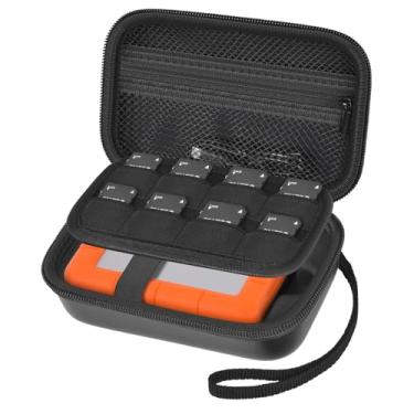Imagem de Capa rígida para disco rígido externo LaCie Rugged Mini 1TB/2TB/ 4TB/5TB/Thunderbolt 3.0 2.0 USB-C HDD portátil, suporte de armazenamento para discos rígidos para Mac e PC e cabo USB 3.0 2.0 (preto)
