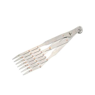 Imagem de Régua com espaçamento isométrico para cinto de couro, marcação rápida, 1 unidade, divisor, ferramenta cortadora, perfurador, para artesanato em couro, ferramenta auxiliar faça-você-mesmo (M/7 dentes)