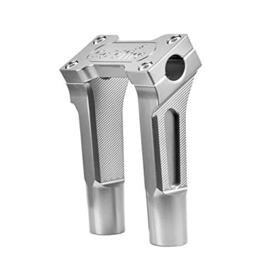 Imagem de Goldfire Elevadores de guidão para motocicleta, 15 cm, retos Challenger Risers para guidão Harley 1" (cromado de 15 cm)