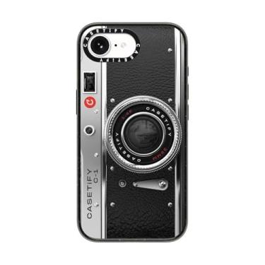 Imagem de CASETiFY Capa Impact para iPhone 16e [4X testado contra quedas de grau militar/proteção contra quedas de 2,5 metros/compatível com Magsafe] - capa para câmera - clássica - preto transparente