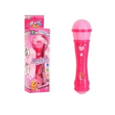 Imagem de Brinquedo Microfone Karaoke Para Criança Infantil Menina - S/M, Rosa