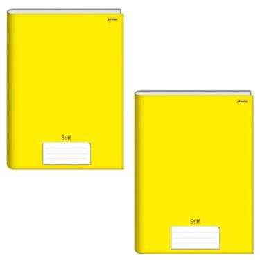 Imagem de Caderno Stiff com Capa Dura, Kit 2 Unidades, 96 Folhas, Papel 56g/m², 200mm x 275mm, Amarelo