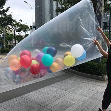 Imagem de Afterloon Sacos de transporte de balões extragrandes 4 peças, organizador de balões de plástico transparente de 250 x 127 cm, sacos de armazenamento gigantes de balões para evento de festa de