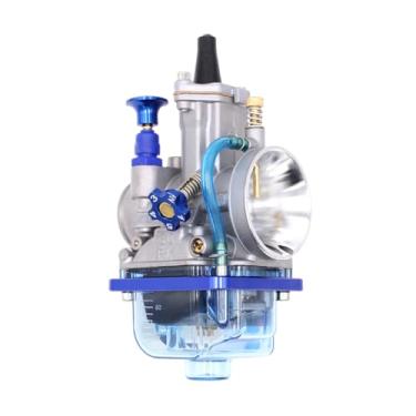Imagem de Carburador universal de corrida de motocicleta PWK 21 mm-34 mm, com boia azul boia buzina copo coletor de admissão adequado para motor 2T 4T scooter motocicleta ATV Quad Pit Bike 50CC-350CC PWK
