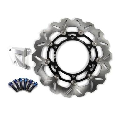 Imagem de Rotor de disco de freio dianteiro flutuante com parafusos de montagem para Kawasaki Ninja 250R 250 R EX250J 2008-2012 acessórios de substituição de motocicleta preto