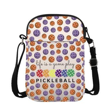 Imagem de ZJXHPO Pickleball Bolsa transversal Life Is Short Play Pickleball Messenger Bag Pickleball Lover Gift Pickleball Player Gift, Life Pickleball Cb