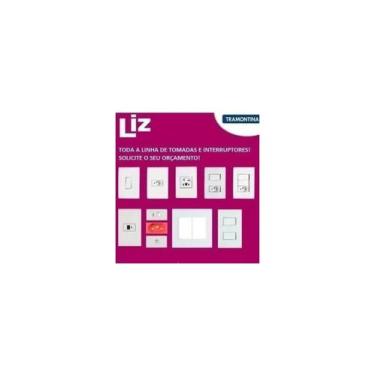 Imagem de Kit Conjunto 4x4 6x Tomada Vermel 20A Liz Tramontina Grafite