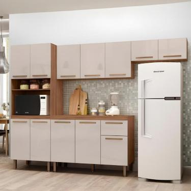 Imagem de Armario De Cozinha Pop 1 Forno Com 12 Portas E 1 Gaveta Freijo/baunilha/freijo