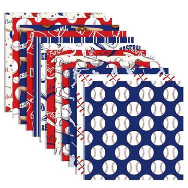 Imagem de BHNACIER 24 Folhas De Papel Com Padrão Beisebol, Bloco Para Scrapbook 12 Polegadas, Esportivo, Vermelho, Azul, Dupla Face, Decorativo Artesanato, Fazer Cartões, Diário, Plano Fundo, Decoração Álbum