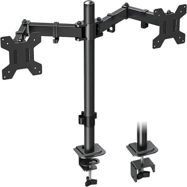 Imagem de Suporte 2 Monitor Duplo Braco Articulado 10 A 32 Polegadas Mesa Giratorio Bancada