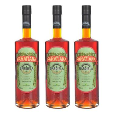 Imagem de Kit 3 Cachaças Gabriela Paratiana 700 Ml Cravo E Cenela