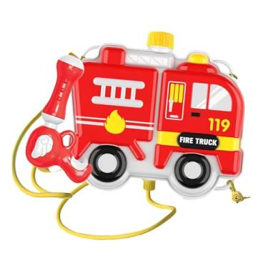 Imagem de simhoa Mochila infantil, brinquedo aquático, verão, brinquedos ao ar livre, spray de água, alças ajustáveis, bombeiro, dramatização para piscina de quintal, Caminhão