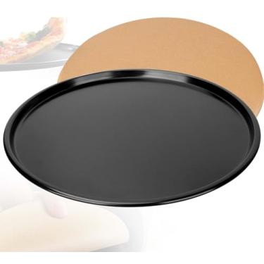 Imagem de Forma de pizza de 33 cm para forno inteligente Breville – compatível com acessórios Breville BOV800XL, BOV845BSS Assadeira redonda de bancada para pizza, assadeira antiaderente com conjunto de 50