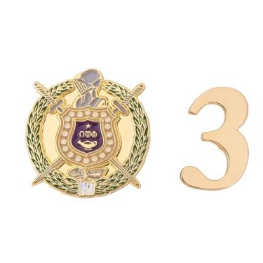 Imagem de Desert Cactus Omega Psi Phi Broche de lapela OPP Omega Man D9 Divine 9 Cross Over Iniciação Esmalte Fraternidade Formal Wear Blazer Jacket (Linha Número Pin Set - #3), Metal, Sem Pedra Preciosa