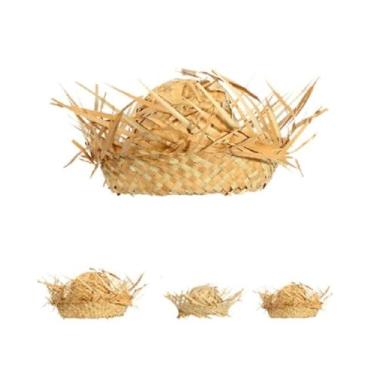 Imagem de Chapéu de Palha Desfiado para Festa Junina, Decoração Caipira, Artesanal