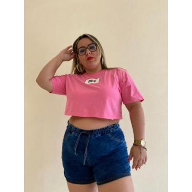 Imagem de shorts jeans feminino com elastano( tamanhos pluss size ) - aehjeans m